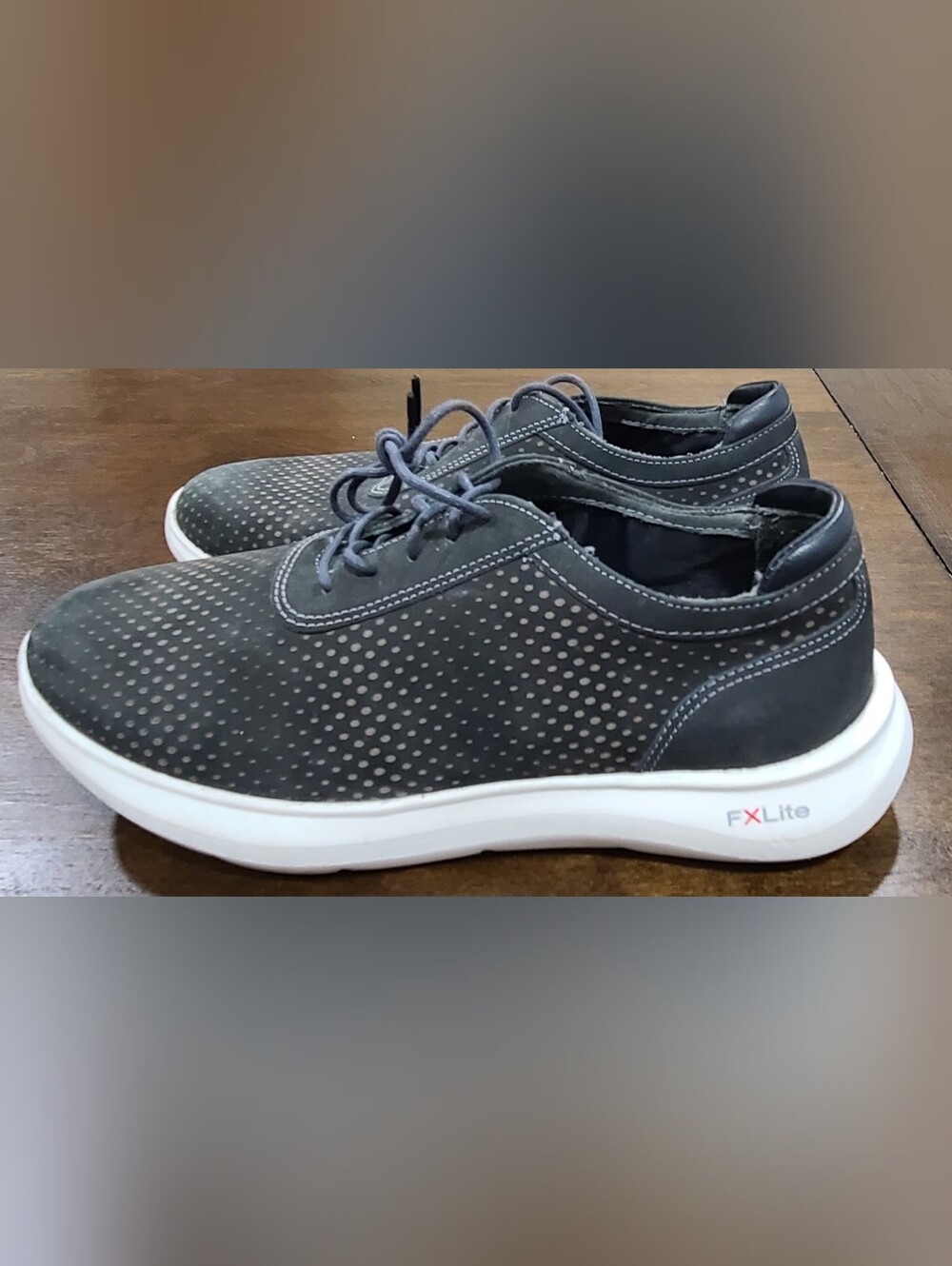 Flag LTD x Kendrick Perf U-Throat Dark Gray Leather Sneakers Men's